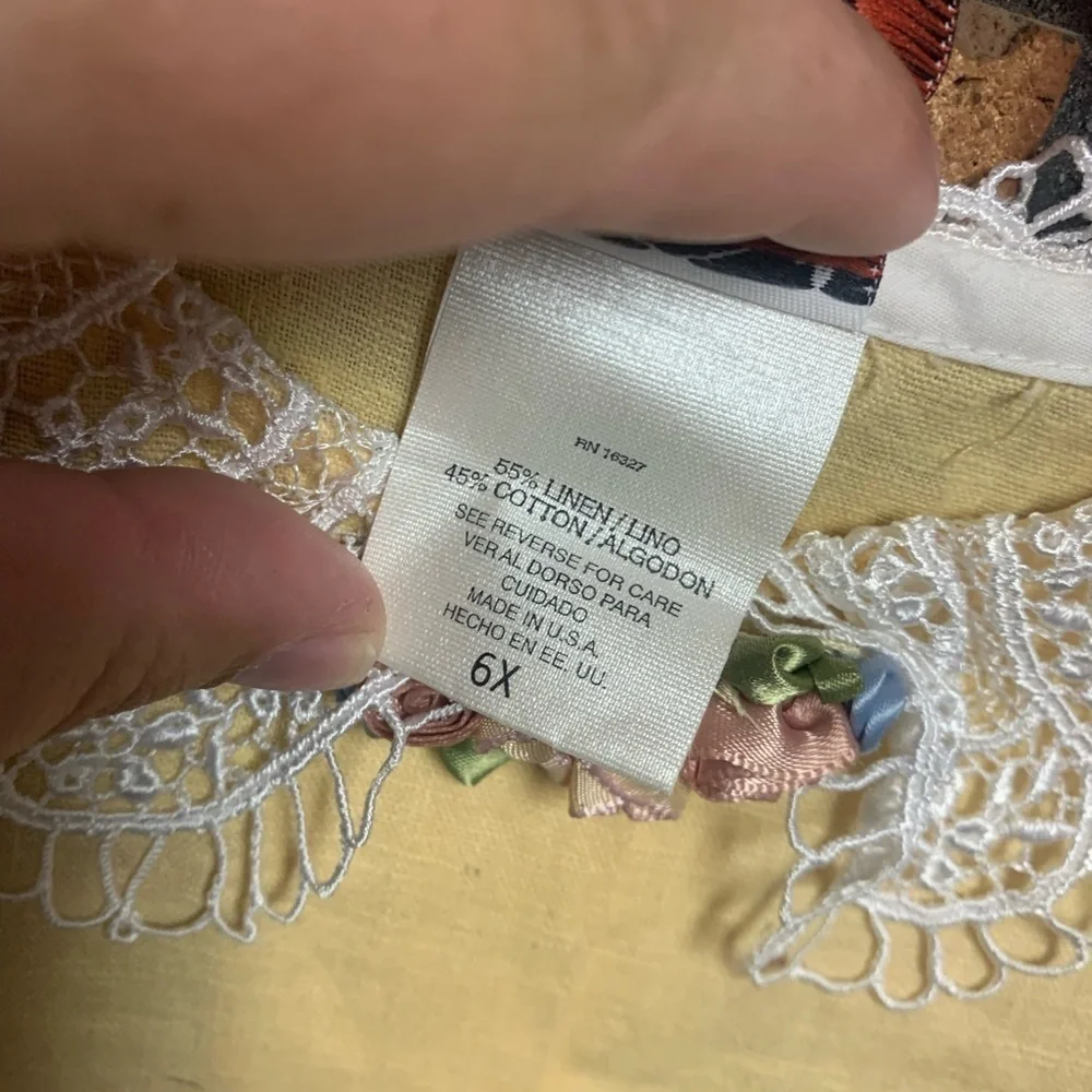 Good Lad of Philadelphia Vintage Yellow Dress with Lace Detail